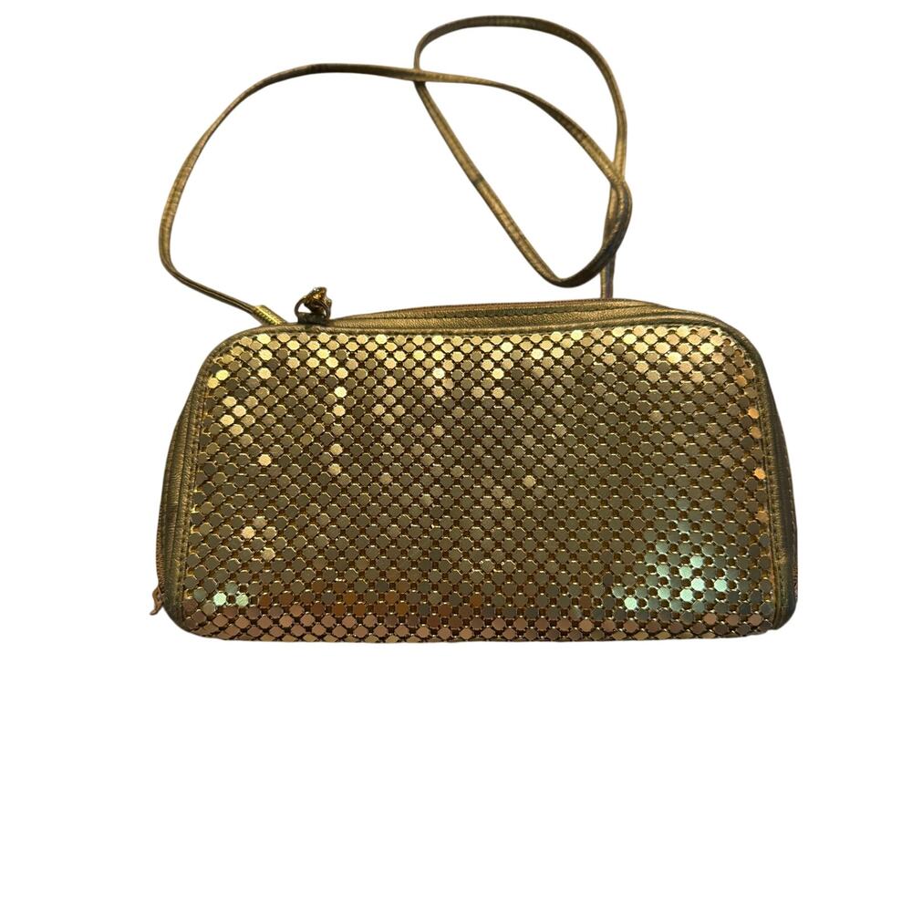 Vintage 1950’s Gold Sequined Y & S Mini Handbag. Wallet built inside.